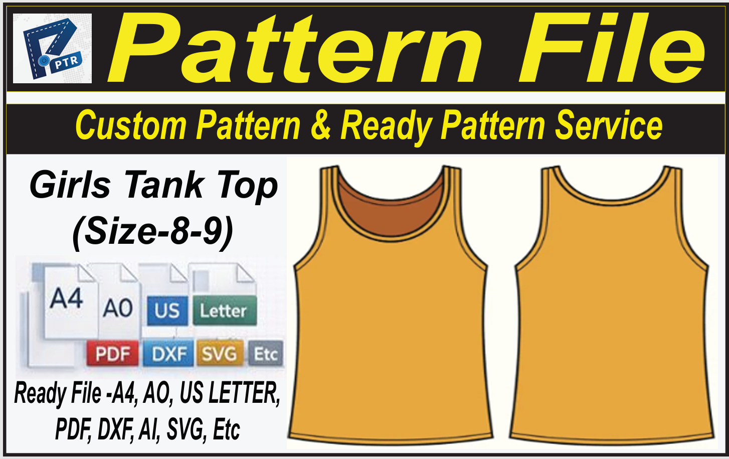 8-9 Pattern Files - Tank Top Girls - 8-9 - Image 1