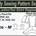 Ladies Tee Shirt Raglan -(Size -M)